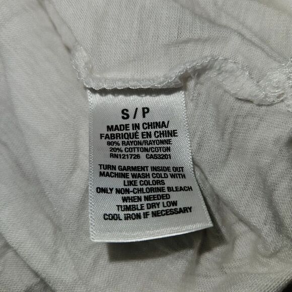 Aeropostale Women's Off-White Cream V-Neck Lightweight T-Shirt Size S Good cnd - Picture 4 of 7